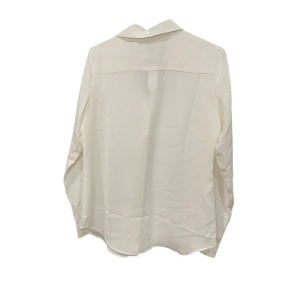 Ann Taylor Ivory Blouse M – Classic Work Top, Polyester, NWT - Picture 5 of 6